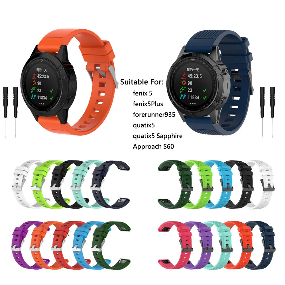 22mm Smart Sport Silicone Quick Release Replacement Strap for Garmin Fenix 5 5 Plus/quatix5/ quatix 5 sapphire Wristband Band
22mm Smart Sport Silicone Quick Release Replacement Strap for Garmin Fenix 5 5 Plus/quatix5/ quatix 5 sapphire Wristband Band