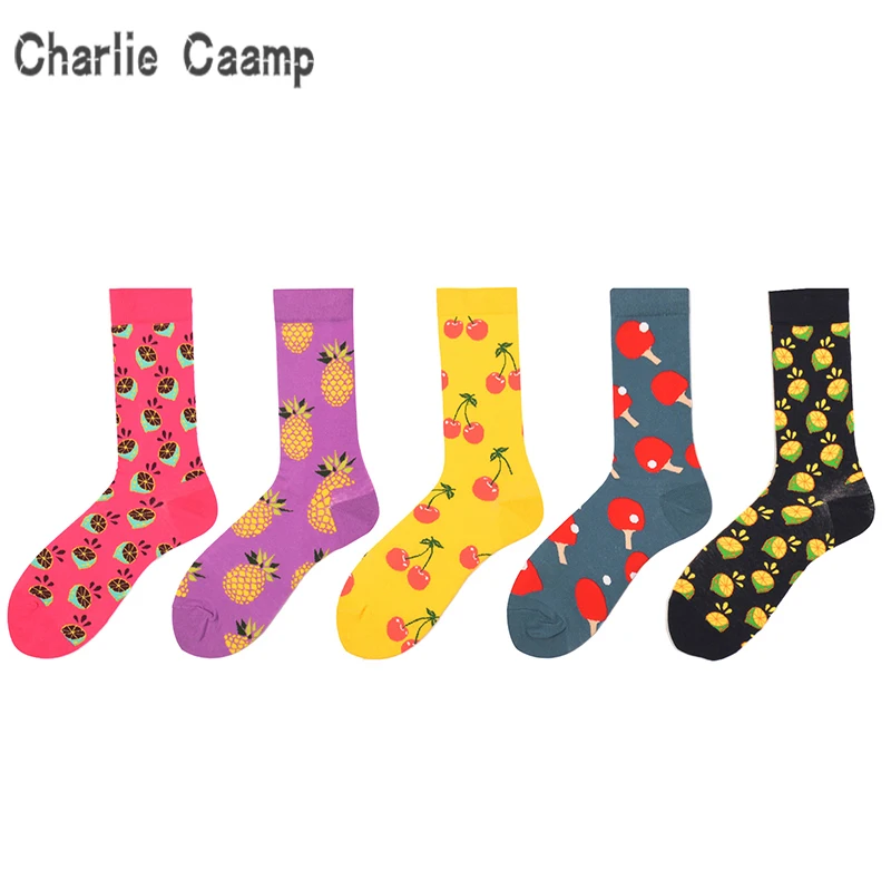 Charlie Campp 5 Pairs Men's Combed Cotton Popular Fruit Graffiti Casual Business Joyful Men's Socks HY0045
Charlie Campp 5 Pairs Men's Combed Cotton Popular Fruit Graffiti Casual Business Joyful Men's Socks HY0045