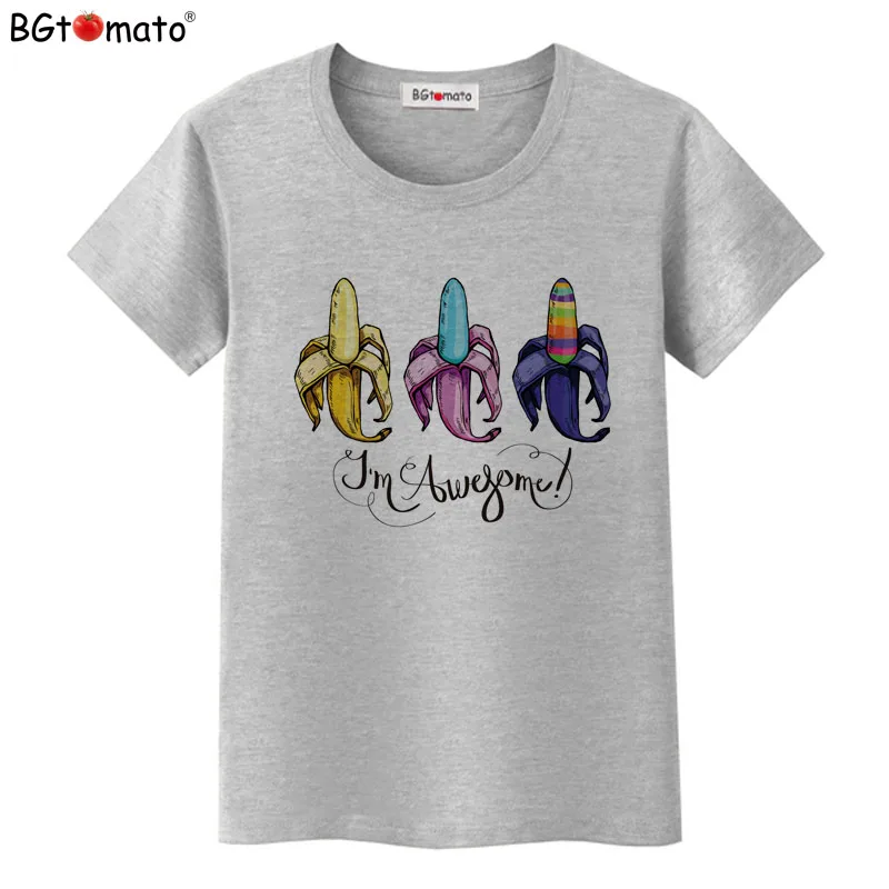 BGtomato T shirt Colorful banana beautiful t-shirt women Hot sale creative style tee shirt femme Cartoon harajuku women tops
BGtomato T shirt Colorful banana beautiful t-shirt women Hot sale creative style tee shirt femme Cartoon harajuku women tops