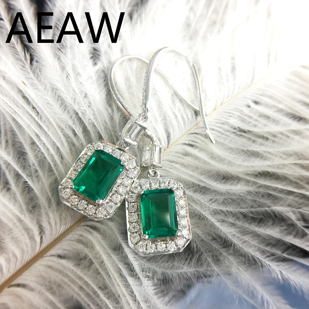 18K Au750 3ctw Lab Created Colombia Emerald Drop earrings Halo Moissanite for women Elegant lovely round woman party gift
18K Au750 3ctw Lab Created Colombia Emerald Drop earrings Halo Moissanite for women Elegant lovely round woman party gift