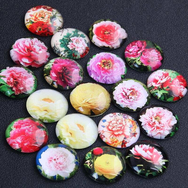 6pcs Mix Plant Flower Peony Rose Pattern Round Glass Cabochon 20mm 25mm Dome Flat Back DIY Jewelry Finding
6pcs Mix Plant Flower Peony Rose Pattern Round Glass Cabochon 20mm 25mm Dome Flat Back DIY Jewelry Finding