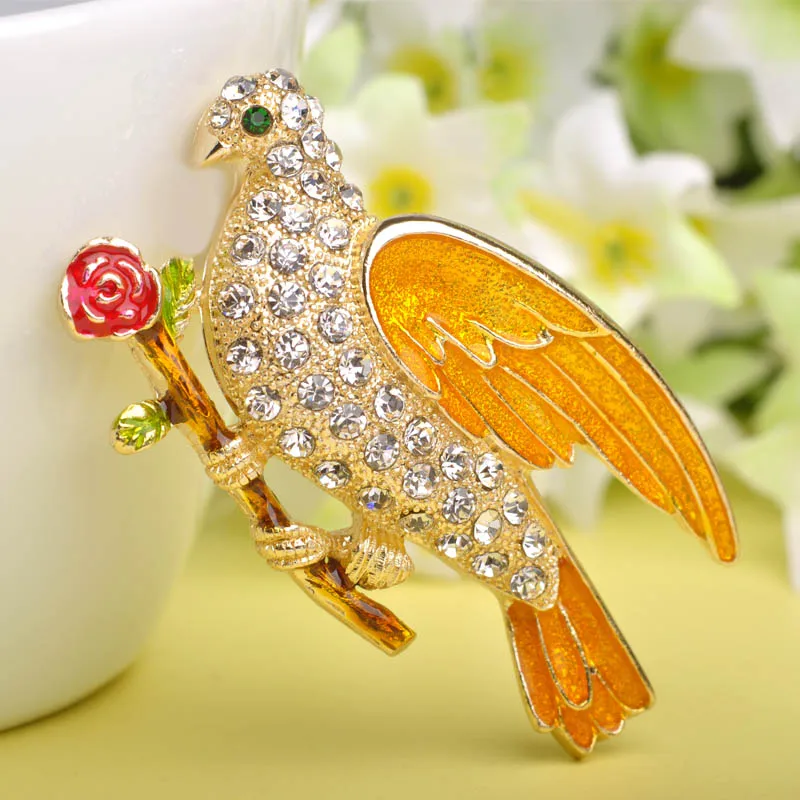 Orange Enamel Brooches Bouquet Kawaii Cute Birds pins Brooches Corsage Gold Broches Accessories Wedding Broach Rhinestone Brooch
Orange Enamel Brooches Bouquet Kawaii Cute Birds pins Brooches Corsage Gold Broches Accessories Wedding Broach Rhinestone Brooch