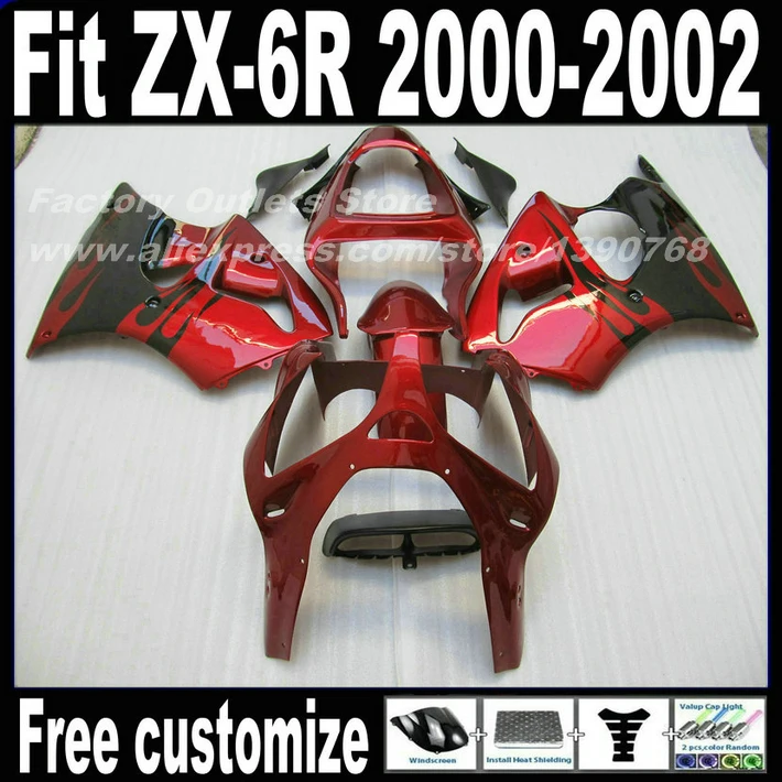 Hot Sale fairing kit for Kawasaki ZX-6R Fairings 2000 2001 2002 red black bodywork set Ninja 636 ZX-6R 00 01 02 FA95
Hot Sale fairing kit for Kawasaki ZX-6R Fairings 2000 2001 2002 red black bodywork set Ninja 636 ZX-6R 00 01 02 FA95