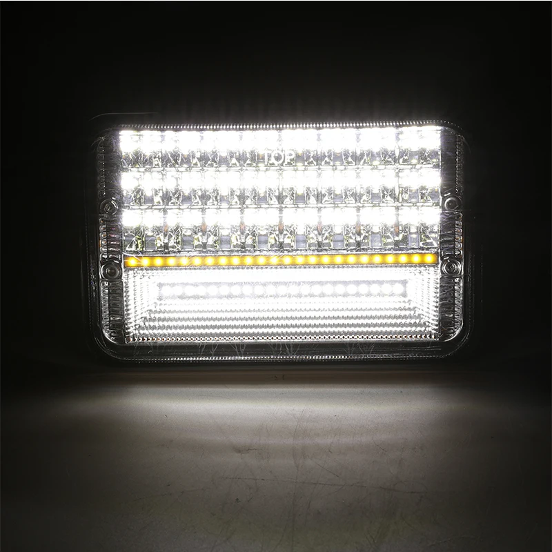 4X6 Car Led Headlight Square Light White Halo DRL Amber Turn Signal Sealed high/low Beam Replacement For Ford Trucks Offrord
4X6 Car Led Headlight Square Light White Halo DRL Amber Turn Signal Sealed high/low Beam Replacement For Ford Trucks Offrord
