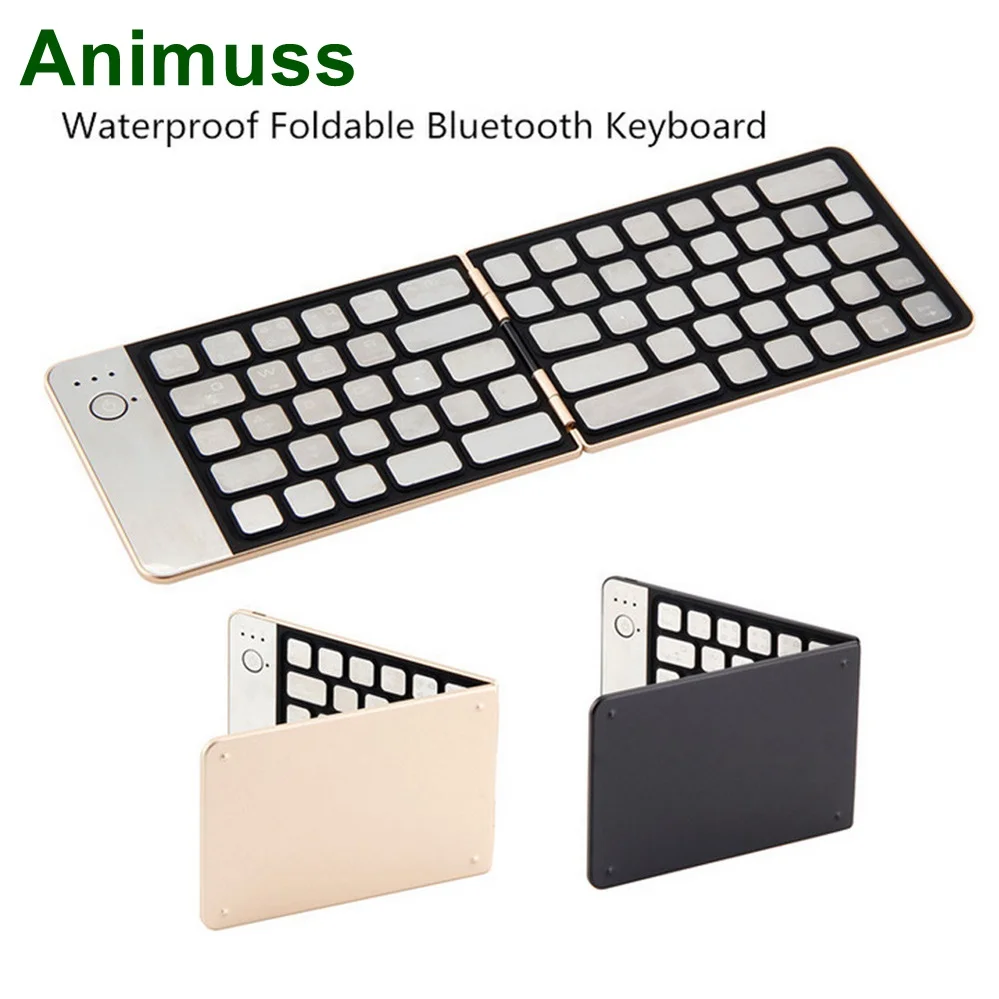 Animuss Bluetooth клавиатура для iPad IOS/Android/Windows планшет беспроводная алюминиевая