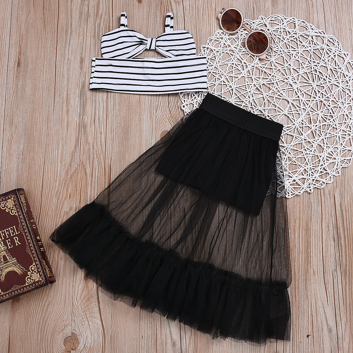 Striped Kids Baby Girls Off Shoulder Crop Tops Shorts Skirt Outfits Clothes 2PCS Set Casual Sleeveless Mesh Comfortable Clothing
Striped Kids Baby Girls Off Shoulder Crop Tops Shorts Skirt Outfits Clothes 2PCS Set Casual Sleeveless Mesh Comfortable Clothing