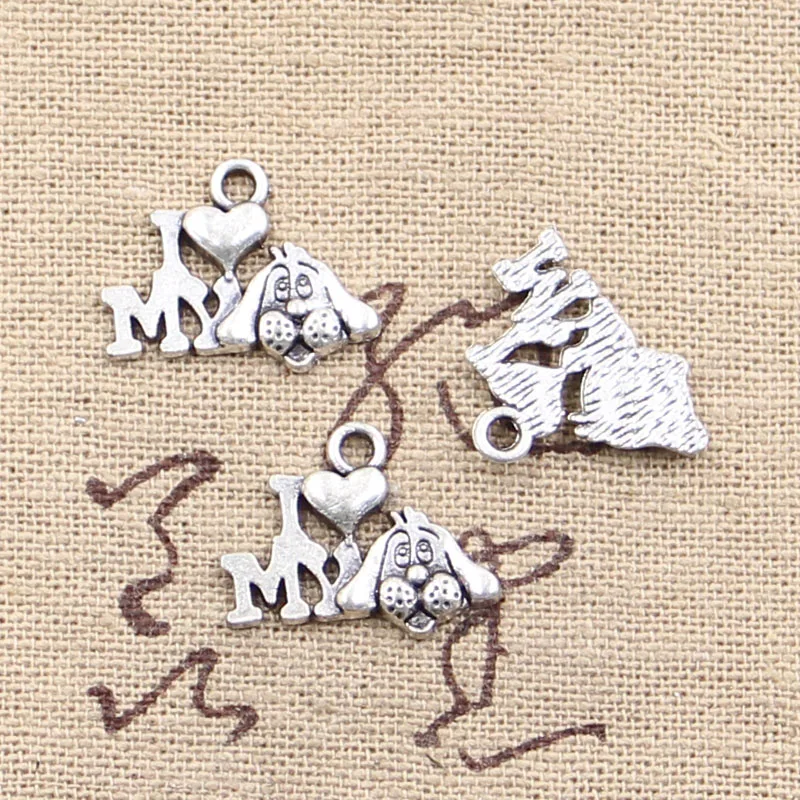 30pcs Charms I Love My Dog 17x14mm Handmade Pendant Making fit,Vintage Tibetan Bronze Silver color,DIY For Bracelet Necklace
30pcs Charms I Love My Dog 17x14mm Handmade Pendant Making fit,Vintage Tibetan Bronze Silver color,DIY For Bracelet Necklace