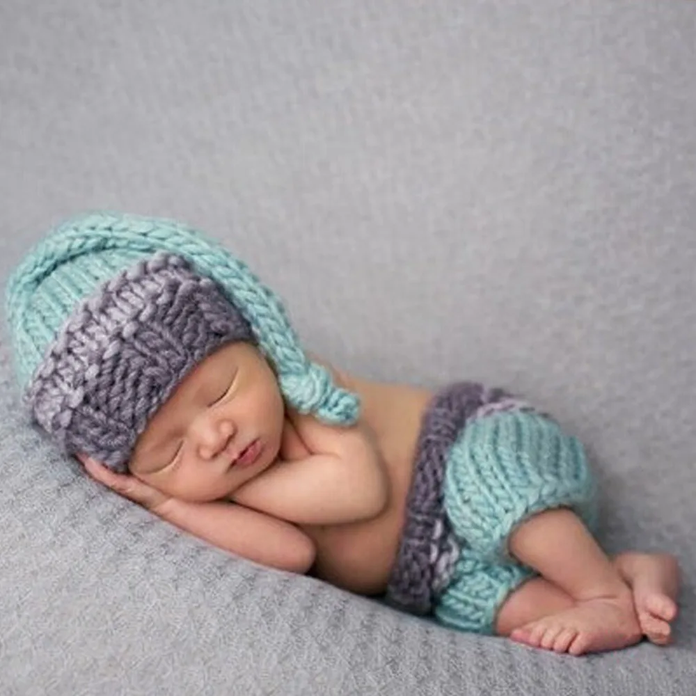 New Cute Newborn Infant Crochet Knit Beanie Hat Costume Clothing Photography Props Baby Handmade Hat and Pants Set 0-1m,3-6m
New Cute Newborn Infant Crochet Knit Beanie Hat Costume Clothing Photography Props Baby Handmade Hat and Pants Set 0-1m,3-6m