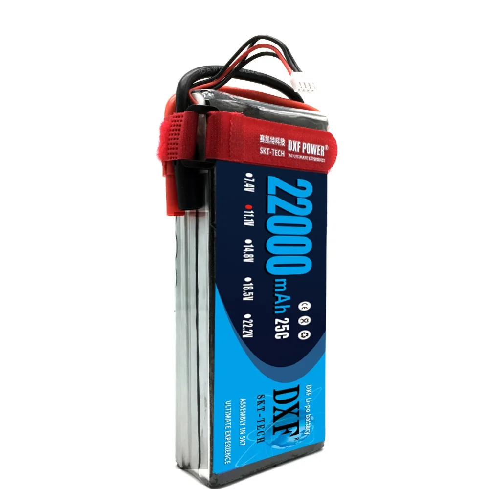 DXF Good Quality RC Lipo Battery 22000mAh 11.1V 3S 25C max60C For RC Helicopter Car Bateria Lipo Drone FPV UAV
DXF Good Quality RC Lipo Battery 22000mAh 11.1V 3S 25C max60C For RC Helicopter Car Bateria Lipo Drone FPV UAV