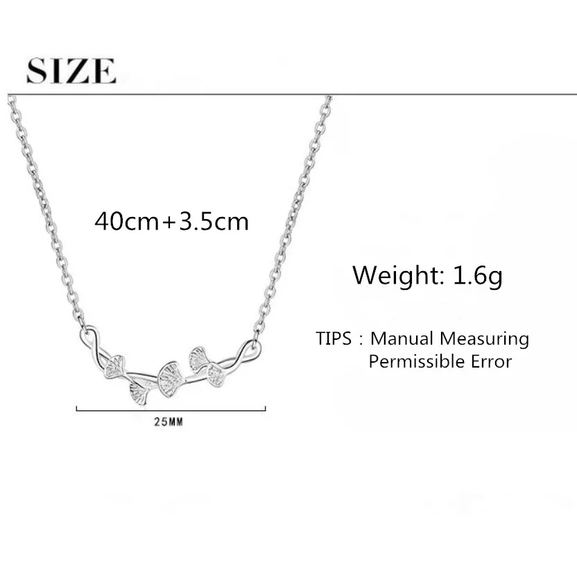 New Ginkgo Biloba Leaf Pendants Necklaces For Women Trend Sweater Chain Clavicular Choker 925 Sterling Silver Jewelry Gift SAN59
New Ginkgo Biloba Leaf Pendants Necklaces For Women Trend Sweater Chain Clavicular Choker 925 Sterling Silver Jewelry Gift SAN59