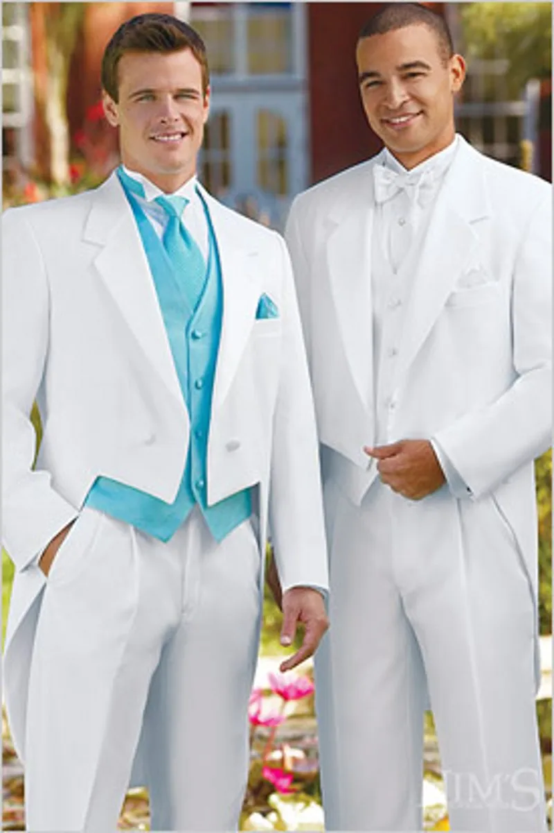 White Groomsmen Tailcoat Style Groom Tuxedos Notch Lapel Men Suits Wedding Best Man Blazer ( Jacket+Pants+Vest+Tie ) C230
White Groomsmen Tailcoat Style Groom Tuxedos Notch Lapel Men Suits Wedding Best Man Blazer ( Jacket+Pants+Vest+Tie ) C230