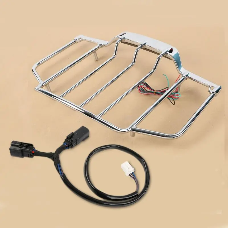 Хромированный верхний багажник мотоцикла со светодиодной подсветкой для Harley Touring Road King Electra Glide 2014-2024
Хромированный верхний багажник мотоцикла со светодиодной подсветкой для Harley Touring Road King Electra Glide 2014-2024