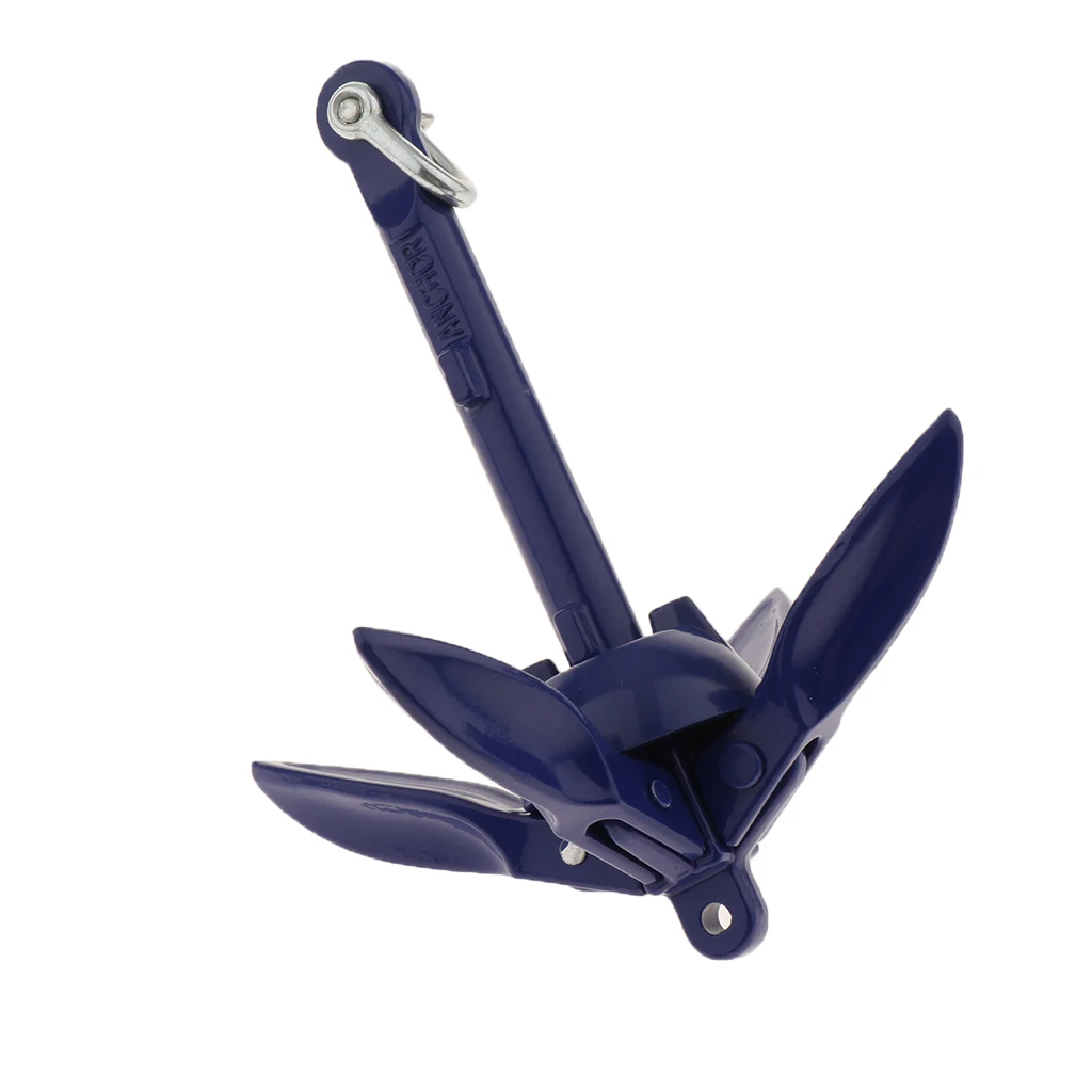 

0.7KG 1.5lb Grapnel Folding Anchor Aluminum Alloy Anchor System for Fishingboat Kayak Marine Boat Accessories Blue