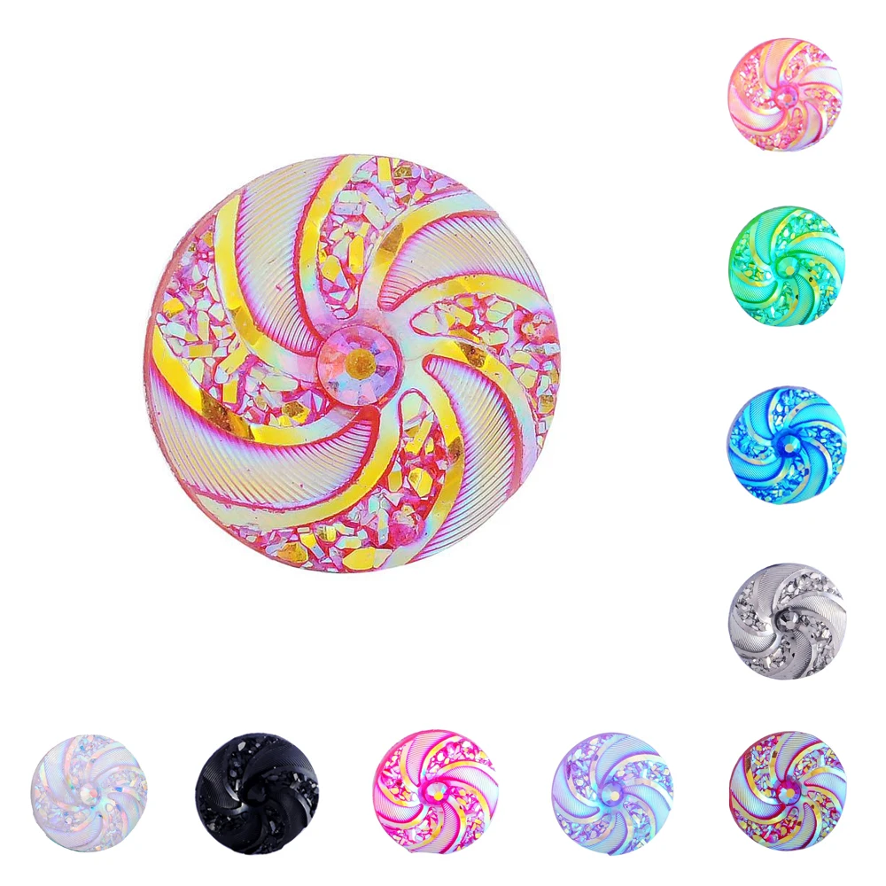 500pcs/lot 16x3mm Flat Round Multi-Color Resin Spiral Lollipop-Shaped Cabochons with Vortex for DIY Earring Jewelry Decoration
500pcs/lot 16x3mm Flat Round Multi-Color Resin Spiral Lollipop-Shaped Cabochons with Vortex for DIY Earring Jewelry Decoration