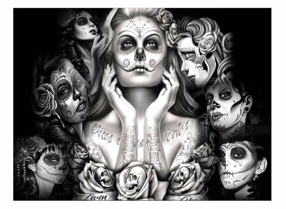 1 Panel Free Shipping Tattoo Abstract figure painting Rose skull head decoration HD landscape print Sitting room Framed
1 Panel Free Shipping Tattoo Abstract figure painting Rose skull head decoration HD landscape print Sitting room Framed