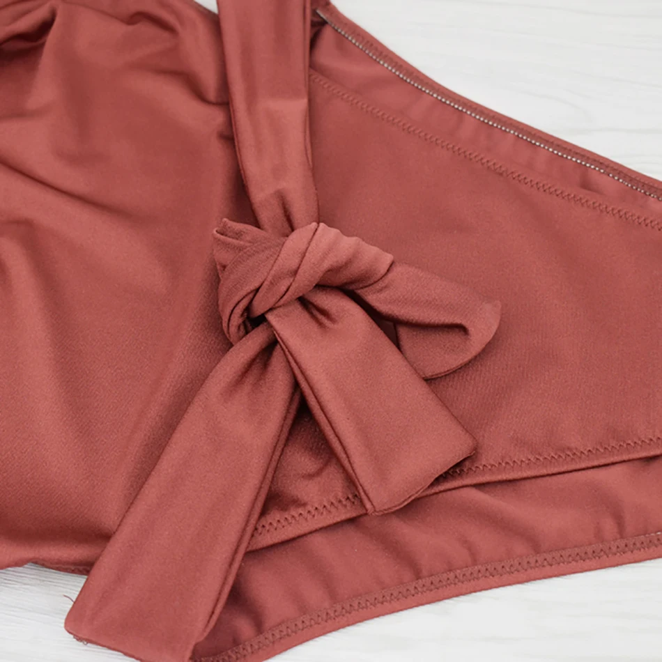 Women Sexy Caramel Color High Cut One Piece Swimsuit Swimwear Femme Bow Tie Swimming Suit Summer Beachwear Bathing Suit Biquini
Women Sexy Caramel Color High Cut One Piece Swimsuit Swimwear Femme Bow Tie Swimming Suit Summer Beachwear Bathing Suit Biquini
