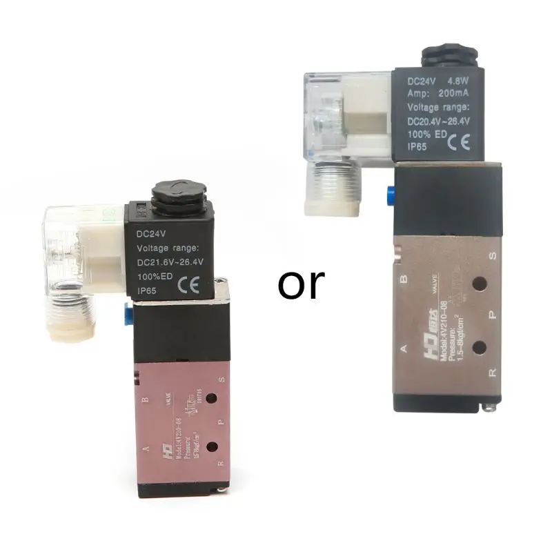 SAILFLO 1/4" 4V210-08 5 Way 2 Position Pneumatic Control Solenoid Air Valve 12V 24V 110V 220V
SAILFLO 1/4" 4V210-08 5 Way 2 Position Pneumatic Control Solenoid Air Valve 12V 24V 110V 220V