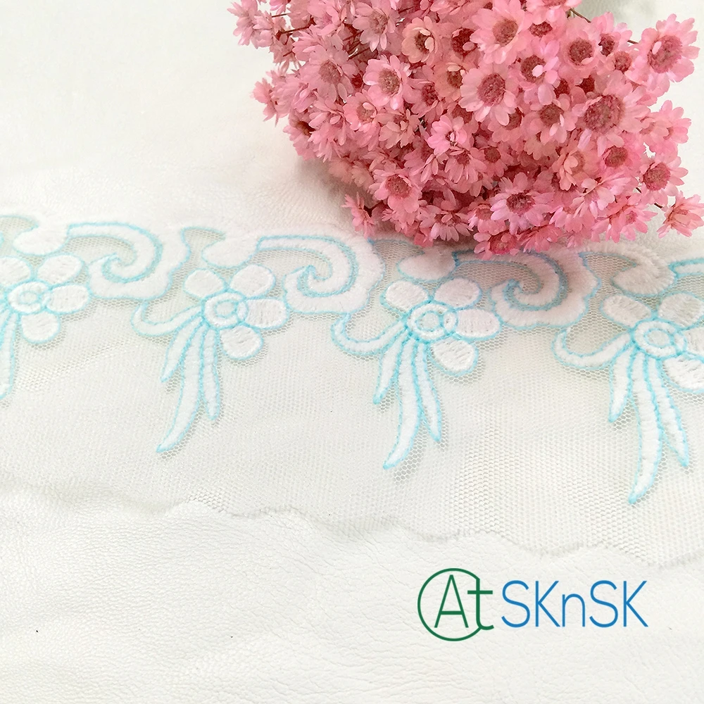 100yards/ lot Best seller best lace 7cm Width blue flower mesh lace french fabric lace dress accessory embroidered lace ribbons
100yards/ lot Best seller best lace 7cm Width blue flower mesh lace french fabric lace dress accessory embroidered lace ribbons