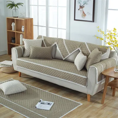 New linen solid color quilted simple fabric sofa cushion cushion anti-slip sofa cover
New linen solid color quilted simple fabric sofa cushion cushion anti-slip sofa cover