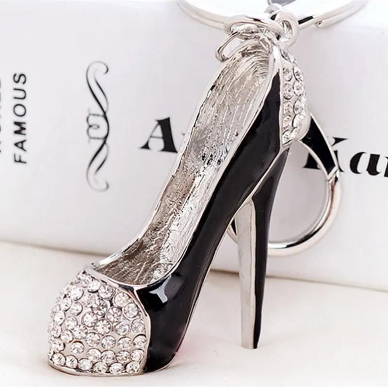 High Heel Shoes Keychains Rhinestone Car Key Rings Silver Plated Women Bag Charms Key Chains Keyrings Fashion Crystal Key Holder
High Heel Shoes Keychains Rhinestone Car Key Rings Silver Plated Women Bag Charms Key Chains Keyrings Fashion Crystal Key Holder