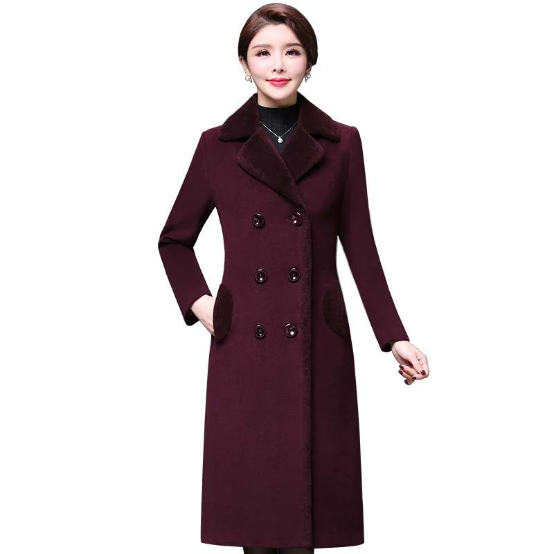 Double Breasted Wool Jacket Women's Suede Fur Winter Coat Thick Sheepskin Long Jacket Overcoat Female Solid Warm Trench Coats
Double Breasted Wool Jacket Women's Suede Fur Winter Coat Thick Sheepskin Long Jacket Overcoat Female Solid Warm Trench Coats