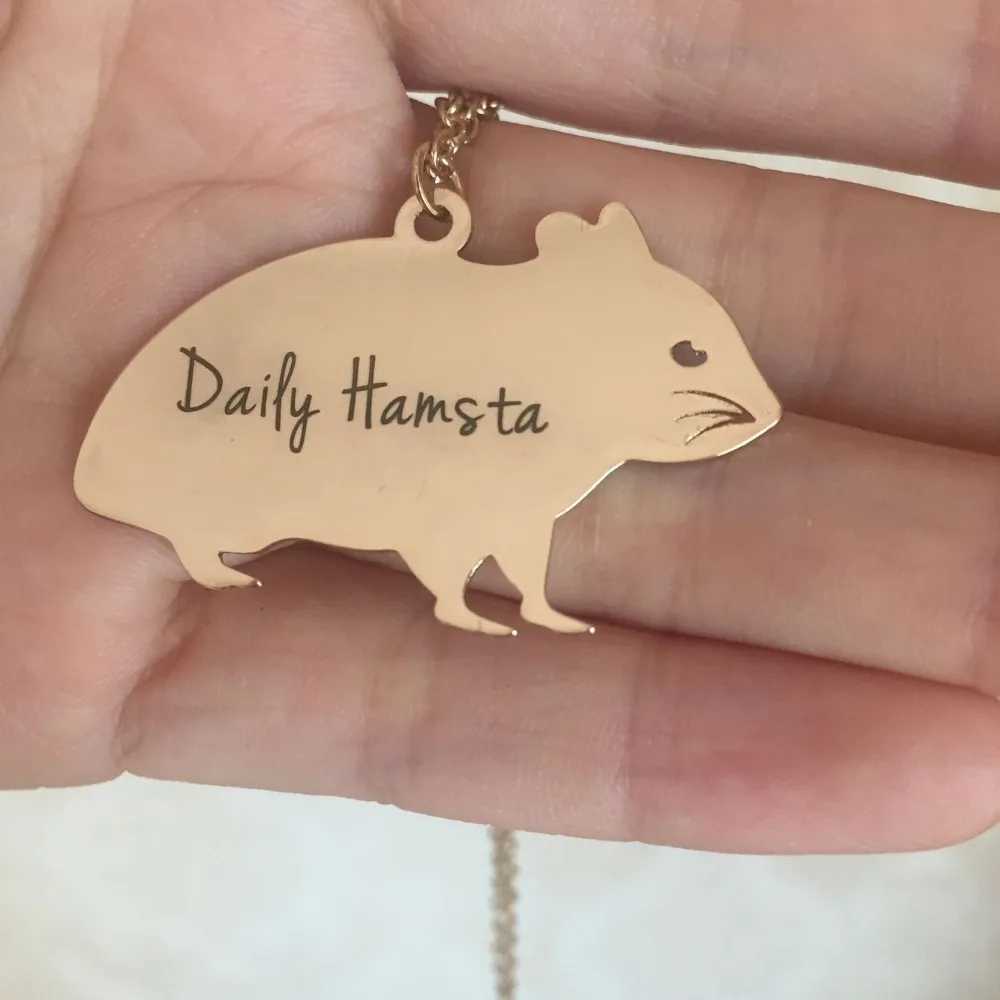 Newest Design Gold Hamster Charm Necklace Copper Unisex Jewelry Any Words Can Be Customed Best Gift For Men And Women YP0089
Newest Design Gold Hamster Charm Necklace Copper Unisex Jewelry Any Words Can Be Customed Best Gift For Men And Women YP0089