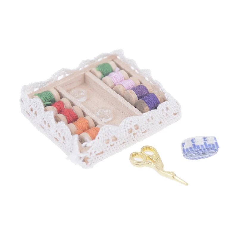 New 1:12 Scale Vintage Wooden Box with Needle Scissors Kit Dollhouse Decoration Miniature Accessories
New 1:12 Scale Vintage Wooden Box with Needle Scissors Kit Dollhouse Decoration Miniature Accessories