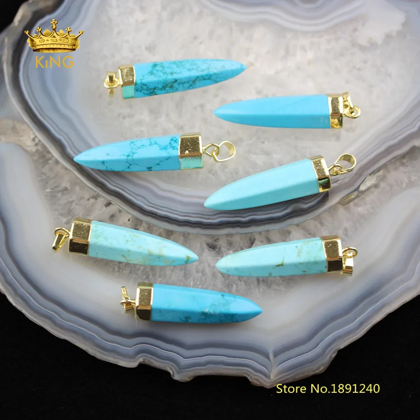 10pcs Blue Turquoises Plated Gold Edged Bail Pendant,Hexagon Point Shape Pendentif Charms,DIY Stones Beads Jewelry Supplies HS09
10pcs Blue Turquoises Plated Gold Edged Bail Pendant,Hexagon Point Shape Pendentif Charms,DIY Stones Beads Jewelry Supplies HS09