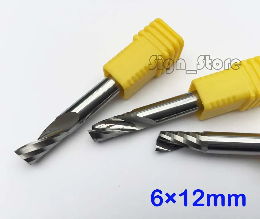 New 2PCS Single flute carbide Engraving CNC router bits Tools Cutting 6mm X 12mm long CEL Aluminum Acrylic Pvc Wood
New 2PCS Single flute carbide Engraving CNC router bits Tools Cutting 6mm X 12mm long CEL Aluminum Acrylic Pvc Wood