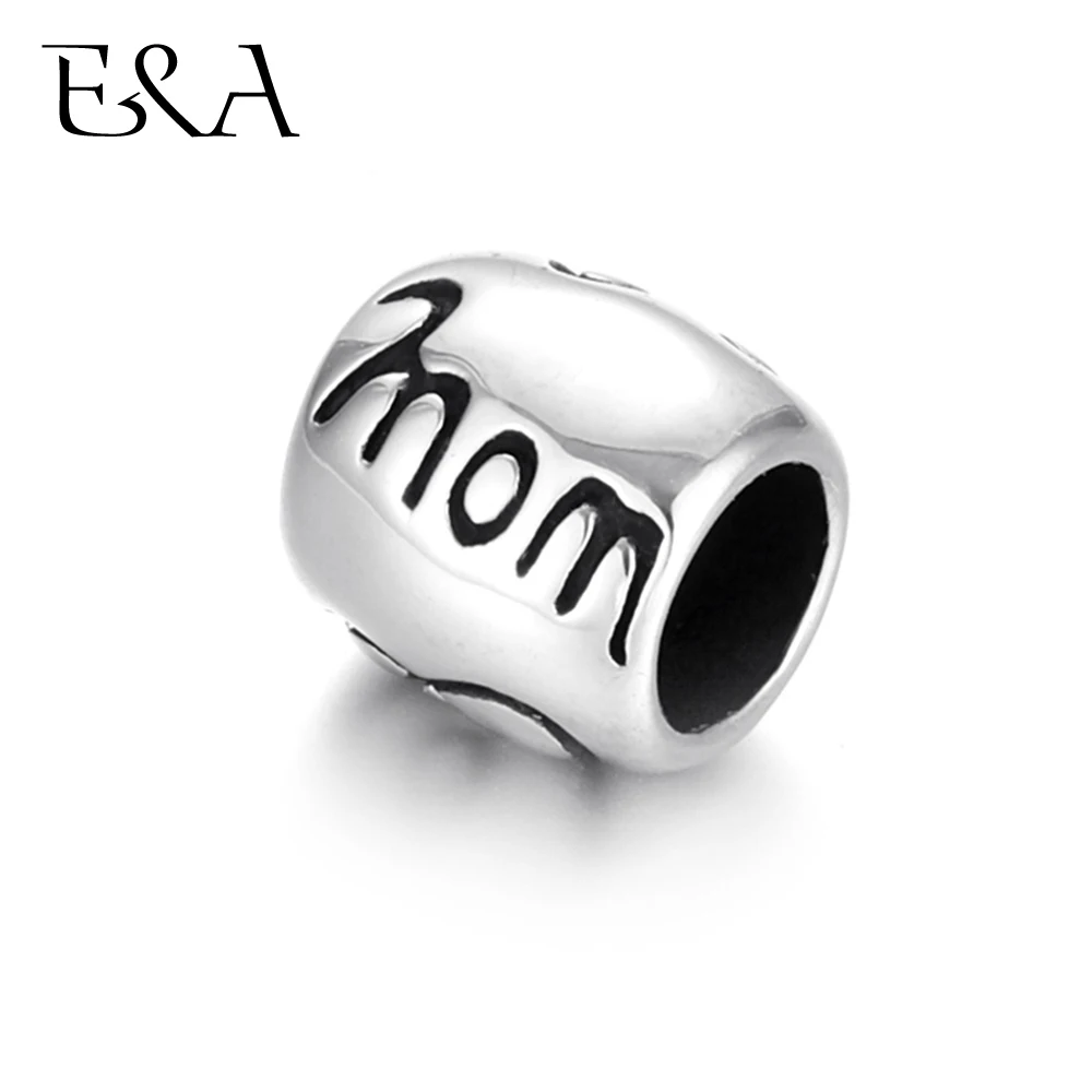 Stainless Steel Beads 5mm Hole Dumn with MOM Engraving Metal European Bead Supply Handmade DIY Jewelry Making Bracelet Findings
Stainless Steel Beads 5mm Hole Dumn with MOM Engraving Metal European Bead Supply Handmade DIY Jewelry Making Bracelet Findings