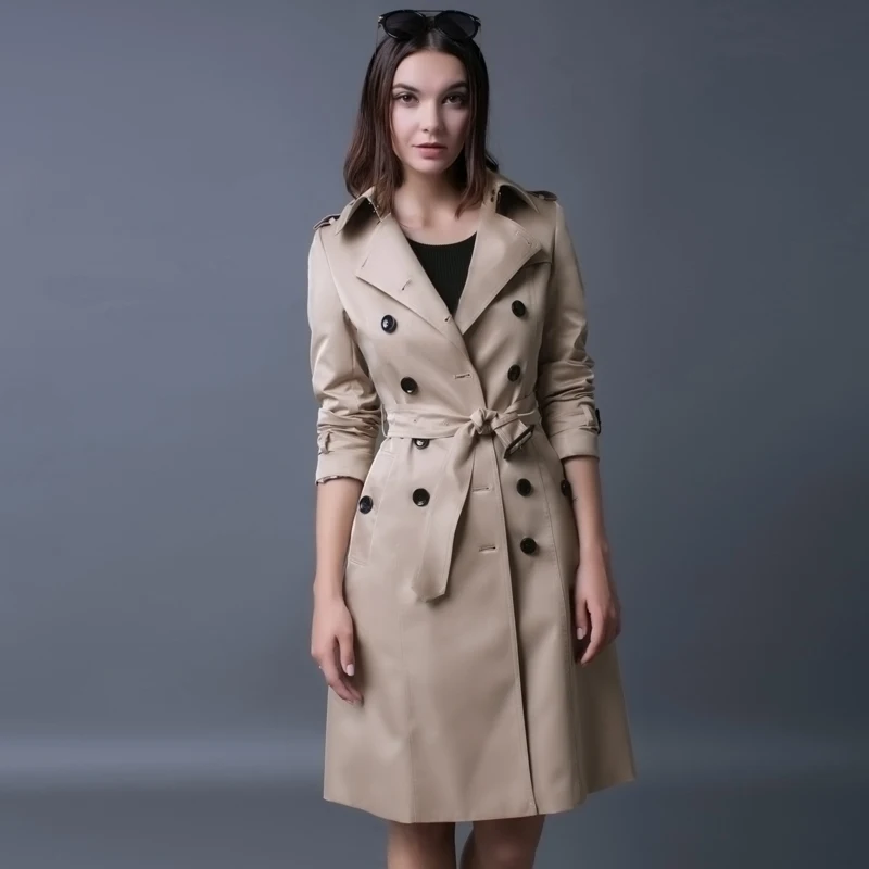 Hot New Fashion Autum Winter Women Pocket Slim Fit Turn Down Collar Double Breasted Trench Coat Outwear Plus Size S-4xl
Hot New Fashion Autum Winter Women Pocket Slim Fit Turn Down Collar Double Breasted Trench Coat Outwear Plus Size S-4xl