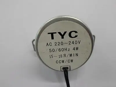 1 шт. 220 240VAC 4 Вт черный двойной провод 15 18 об./мин. синхронный двигатель для