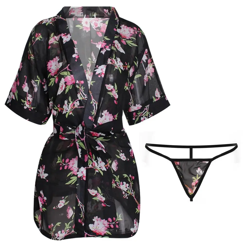 New perspective temptation sexy lingerie sexy chiffon printed nightgown bikini large size pajamas
New perspective temptation sexy lingerie sexy chiffon printed nightgown bikini large size pajamas