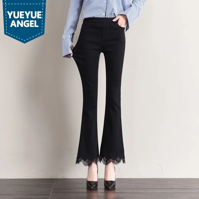 New Lace Flare Pants Women Autumn Winter High Waist Black Trousers Female Plus Size 6XL Elegant Office Work Slim Fit Pants
New Lace Flare Pants Women Autumn Winter High Waist Black Trousers Female Plus Size 6XL Elegant Office Work Slim Fit Pants