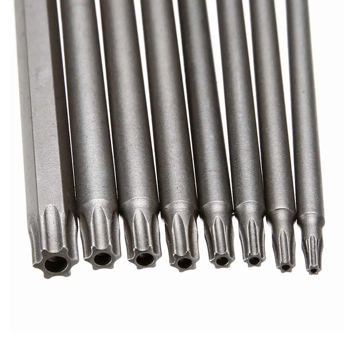 8pcs Magnetic Torx Screwdriver Bit Set 150mm Long Steel Electric Screwdrier Tools T8/T10/T15/T20/T25/T27/T30/T40
8pcs Magnetic Torx Screwdriver Bit Set 150mm Long Steel Electric Screwdrier Tools T8/T10/T15/T20/T25/T27/T30/T40