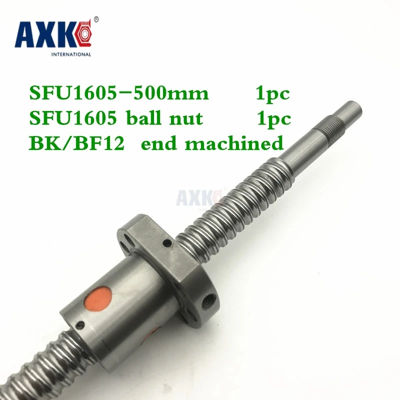 SFU1605 500mm Ball Screw Rolled ballscrew 1 pc SFU1605 L 500mm with 1605 Flange single ball nut for CNC parts BK/BF12 machined
SFU1605 500mm Ball Screw Rolled ballscrew 1 pc SFU1605 L 500mm with 1605 Flange single ball nut for CNC parts BK/BF12 machined