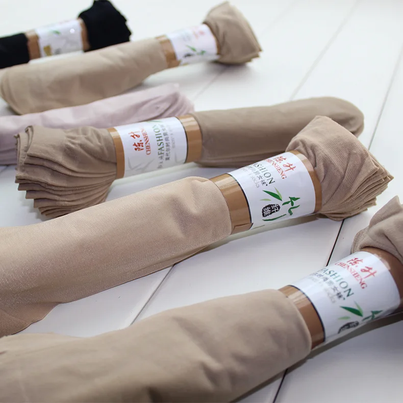 Носки женские шелковые однотонные дышащие 10 пар|silk socks women|socks womensilk |