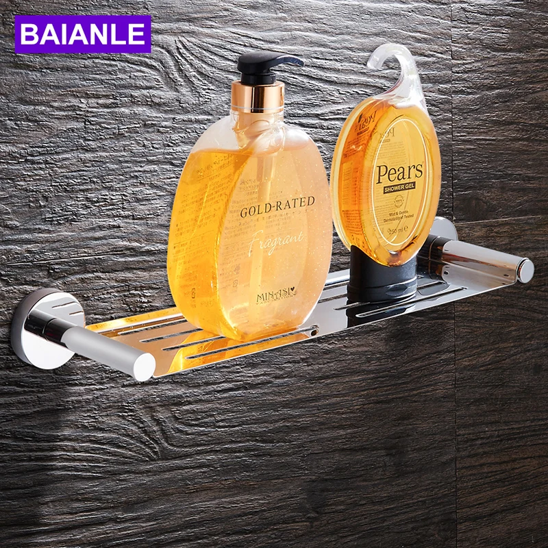 BAIANLE Stainless Steel wall mounted Chrome Bathroom Shelf high quality Hardware Accessories
BAIANLE Stainless Steel wall mounted Chrome Bathroom Shelf high quality Hardware Accessories