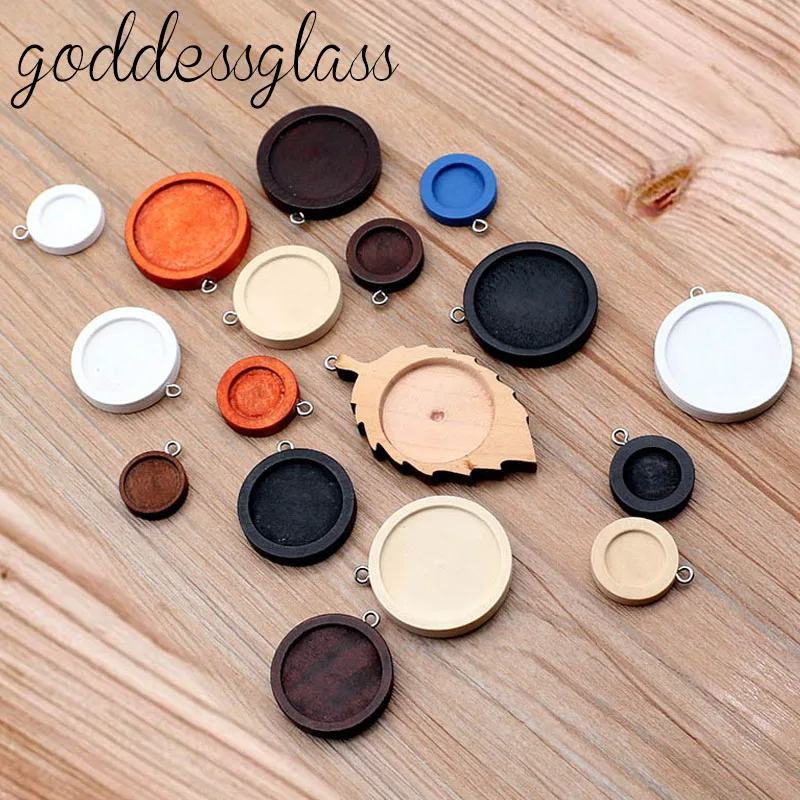 10pcs Inner size 12mm/20mm/25mm Wood Color Round leaf Wood Cabochon Base Setting Charms Pendant Necklace Earrings Findings
10pcs Inner size 12mm/20mm/25mm Wood Color Round leaf Wood Cabochon Base Setting Charms Pendant Necklace Earrings Findings