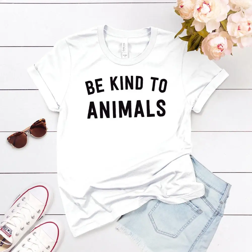 Be Kind To Animals Women tshirt Casual Cotton Hipster Funny t-shirt For Lady Yong Girl Top Tee Drop Ship ZY-230
Be Kind To Animals Women tshirt Casual Cotton Hipster Funny t-shirt For Lady Yong Girl Top Tee Drop Ship ZY-230