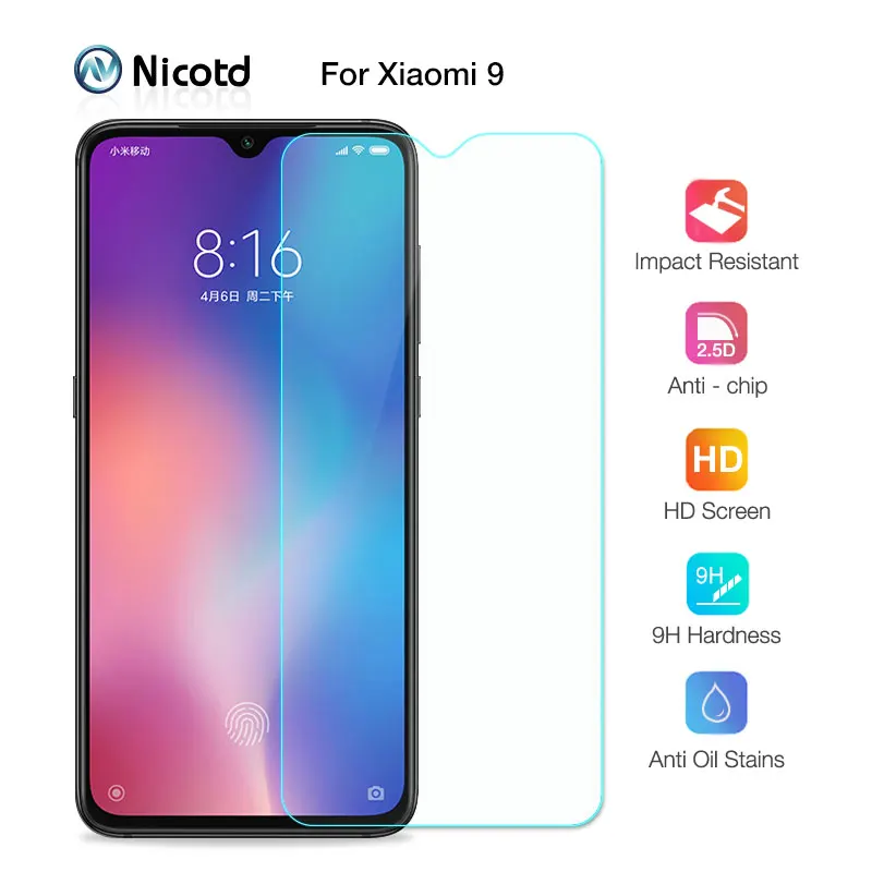 Nicotd Tempered Glass For Xiaomi Mi 9 mi9 2.5D Premium Screen Protector Toughened protective film for Xiomi 9 Mi9 Glass
Nicotd Tempered Glass For Xiaomi Mi 9 mi9 2.5D Premium Screen Protector Toughened protective film for Xiomi 9 Mi9 Glass