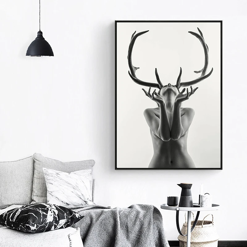 HD Printed Black and White Antlers Woman Model Abstract Canvas Painting Art Wall Decor Canvas For Living Room Decor 1 Piece
HD Printed Black and White Antlers Woman Model Abstract Canvas Painting Art Wall Decor Canvas For Living Room Decor 1 Piece