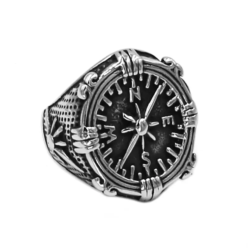 Compass Sailing Ring 316L Stainless Steel Jewelry Fashion Rudder Compass Motor Biker Ring Men Women Ring Wholesale SWR0786
Compass Sailing Ring 316L Stainless Steel Jewelry Fashion Rudder Compass Motor Biker Ring Men Women Ring Wholesale SWR0786