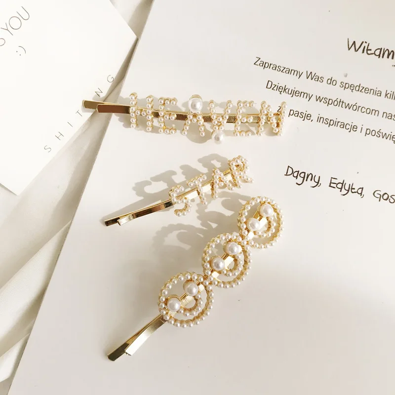 Personality Design Smile Face Love Kiss Letter Imitation Pearl Hair Clips For Women Lovely English Letter Hairpins Wholesale
Personality Design Smile Face Love Kiss Letter Imitation Pearl Hair Clips For Women Lovely English Letter Hairpins Wholesale