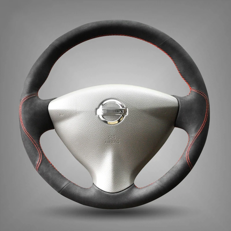 Hand Sew Black Suede Hand-stitched Car Steering Wheel Cover for Nissan Tiida Sylphy Sentra 2014 Note
Hand Sew Black Suede Hand-stitched Car Steering Wheel Cover for Nissan Tiida Sylphy Sentra 2014 Note