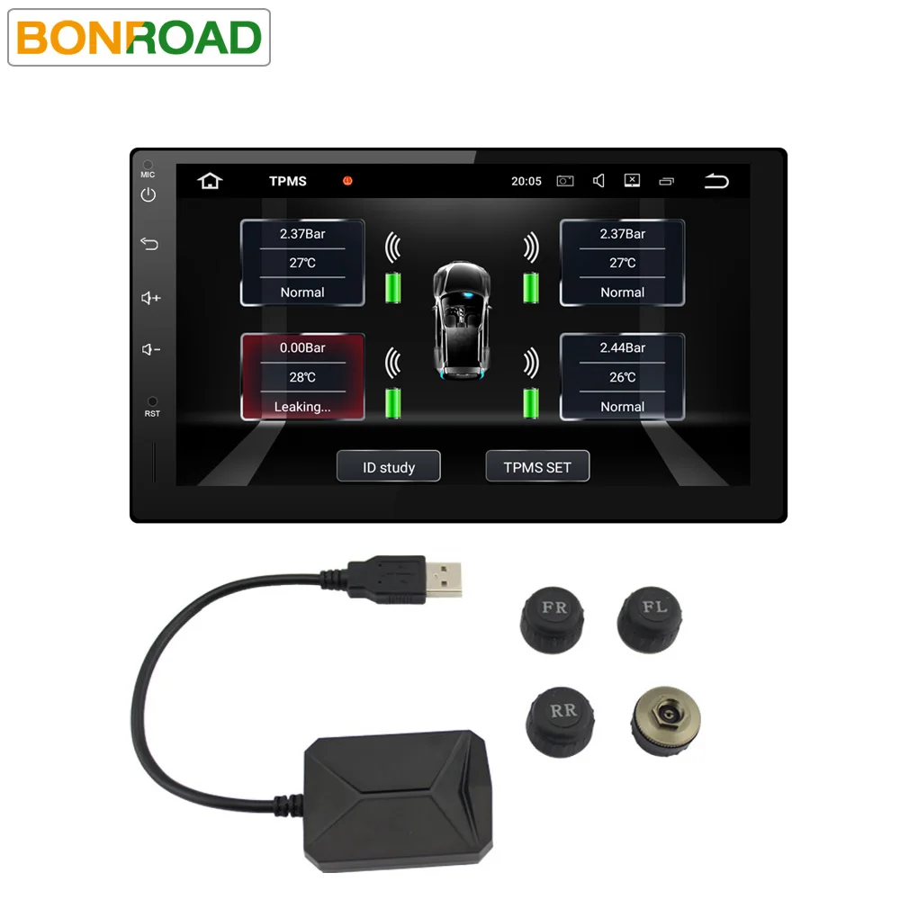 Bonroad TPMS автомобильный DVD на основе Android с 4 датчиками система мониторинга давления