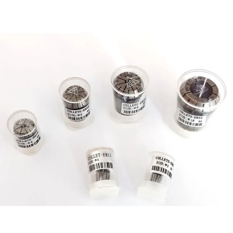 AA grade 6pcs ER16 spring collet 4 6 8 10 1/4 1/8 collet chuck precision 0.008 CNC Mill Lathe Tool spindle motor
AA grade 6pcs ER16 spring collet 4 6 8 10 1/4 1/8 collet chuck precision 0.008 CNC Mill Lathe Tool spindle motor