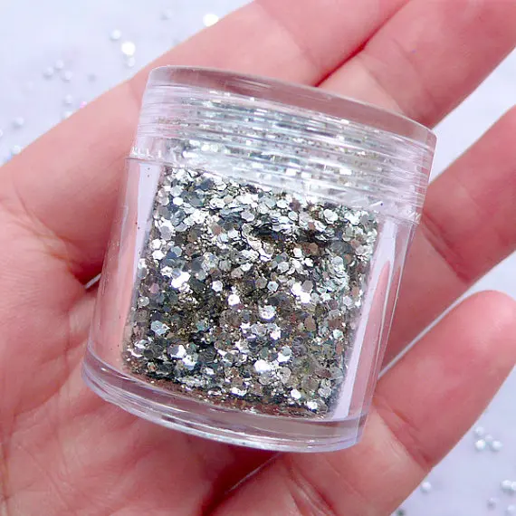 10ml/box Ultra Fine Glitter Bling Bling Mix Silver Hexagon Sprinkles DIY Glitter for Nail Decoration & Paper Craft Glitter,#1011
10ml/box Ultra Fine Glitter Bling Bling Mix Silver Hexagon Sprinkles DIY Glitter for Nail Decoration & Paper Craft Glitter,#1011
