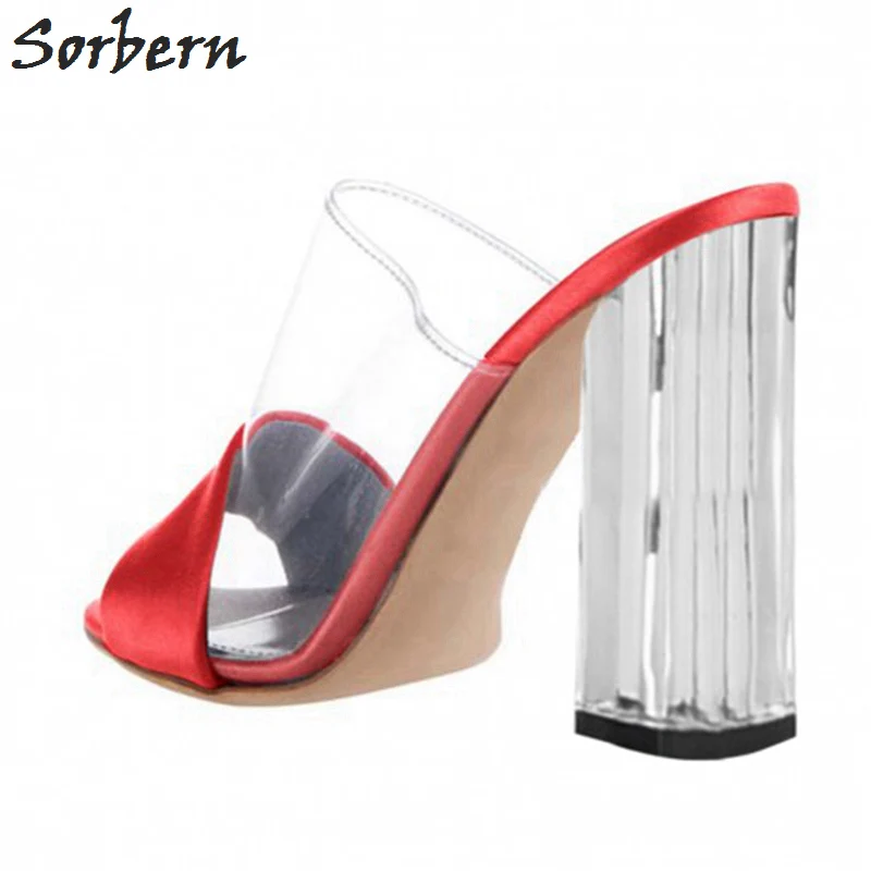 Sorbern Fashion Satin Pvc Women Slipper Open Toe Ladies Slides Ladies Shoes With Block Heels Mule Indoor Slippers Women New 2018
Sorbern Fashion Satin Pvc Women Slipper Open Toe Ladies Slides Ladies Shoes With Block Heels Mule Indoor Slippers Women New 2018