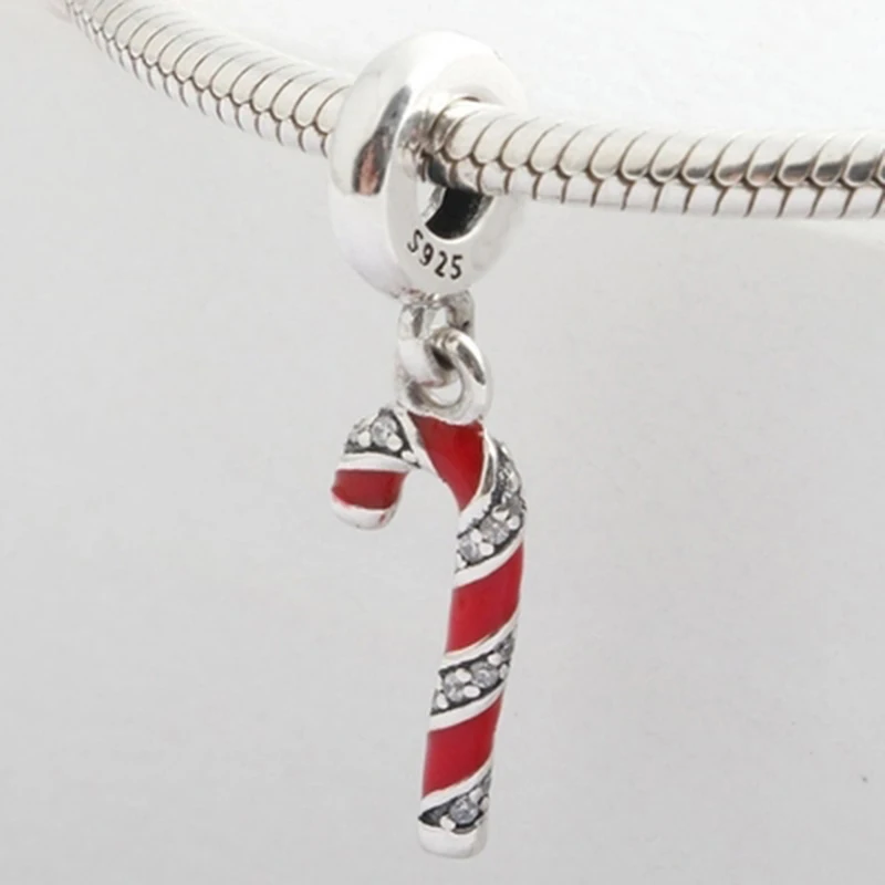 Pure 925 Silver Christmas Sparkling Candy Cane Dangle Charm natural stone beads Fits bracelet bangles fine jewelry
Pure 925 Silver Christmas Sparkling Candy Cane Dangle Charm natural stone beads Fits bracelet bangles fine jewelry